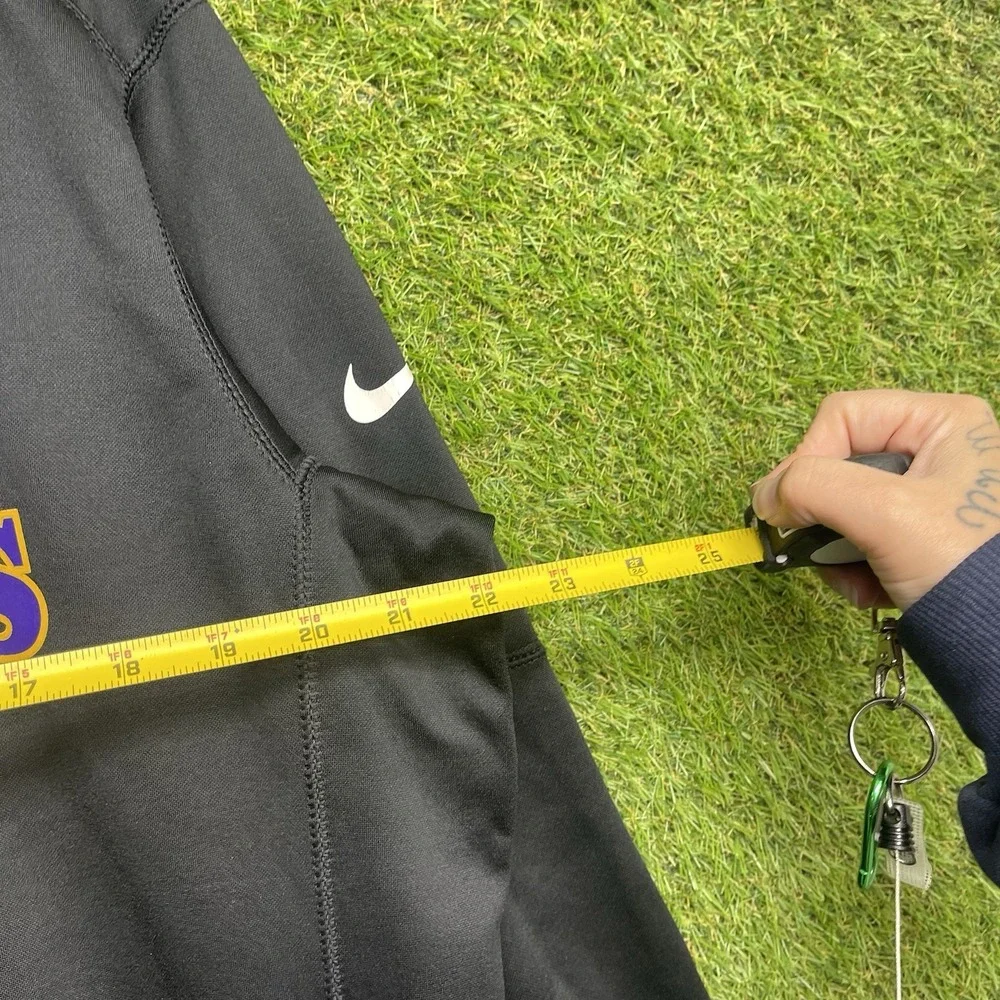 Minnesota Vikings Nike Hoodie Mens Large Black On Field Fleece NFL Sweatshirt